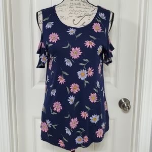 Old Navy Cold Shoulder Top With Ruffled Sleeves